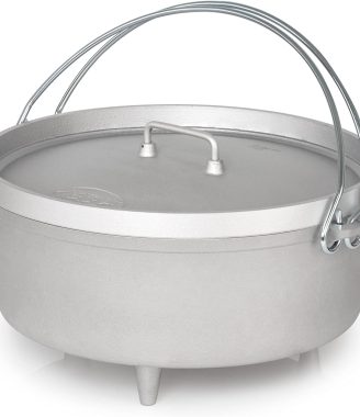 GSI Outdoors Aluminum 12' Dutch Oven | Dutch Oven with Fixed Legs for Camping, Cabin and Home Kitchen